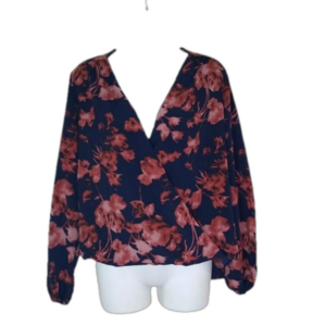 Vince Camuto - Blue and Purple Flower Blouse | Size: S